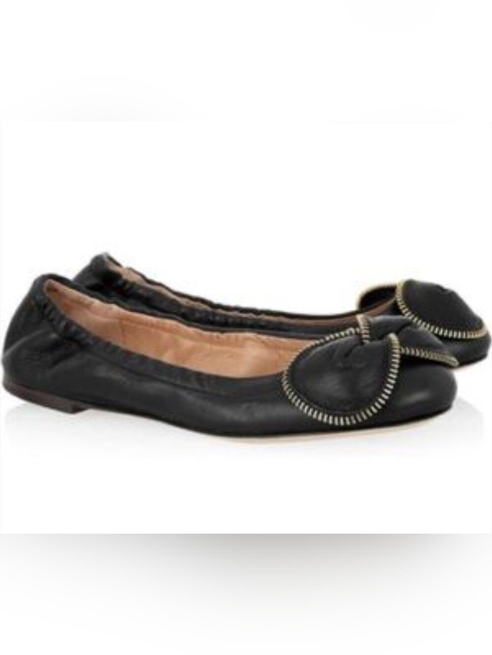 See By Chloé Clara Zipper Bow Ballet Flat